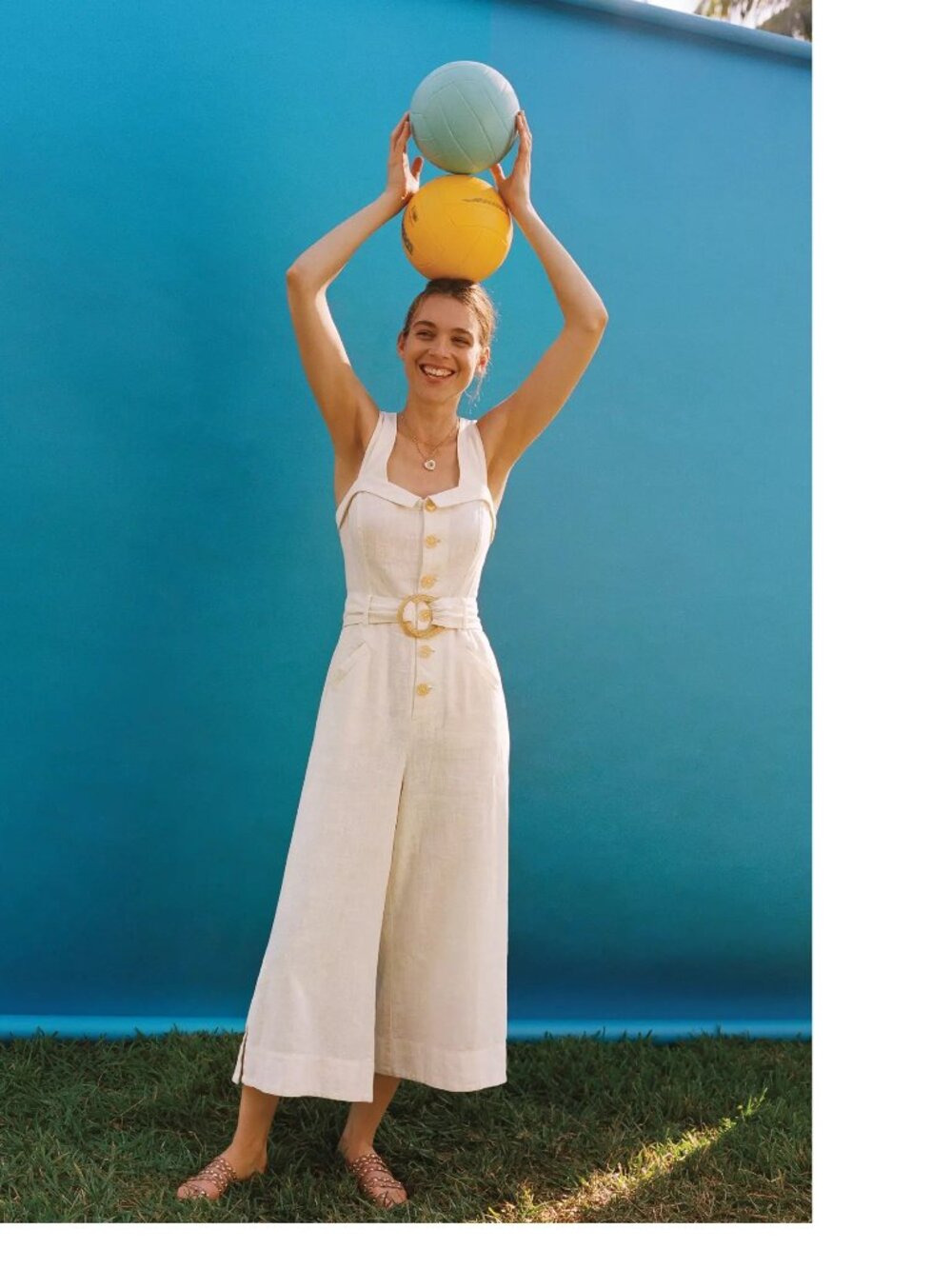 Anthropologie Cape Cod Jumpsuit size 14 new with tag ivory color